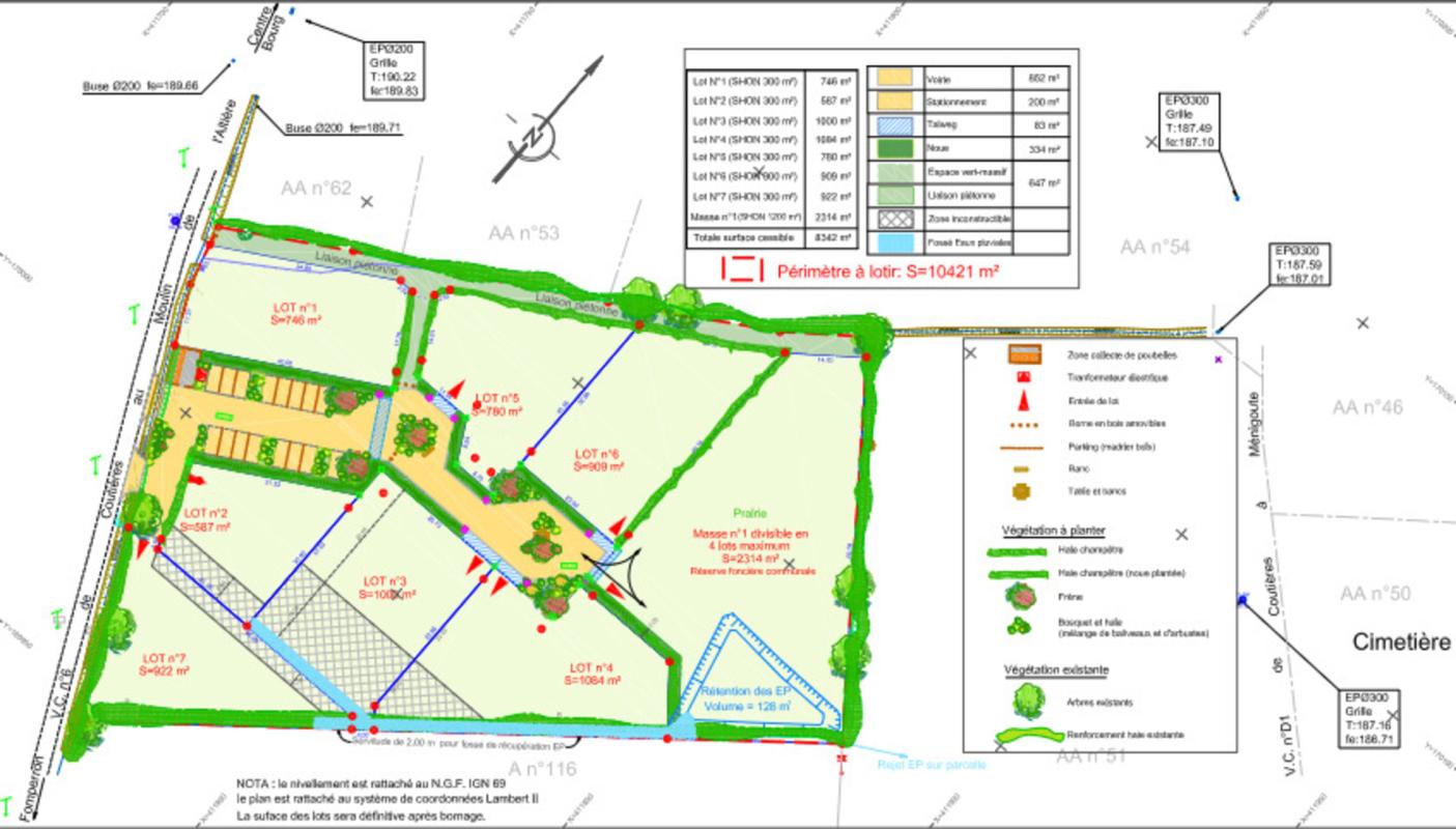 TERRAIN A VENDRE 909 M² EN ÉCO-LOTISSEMENT !!
