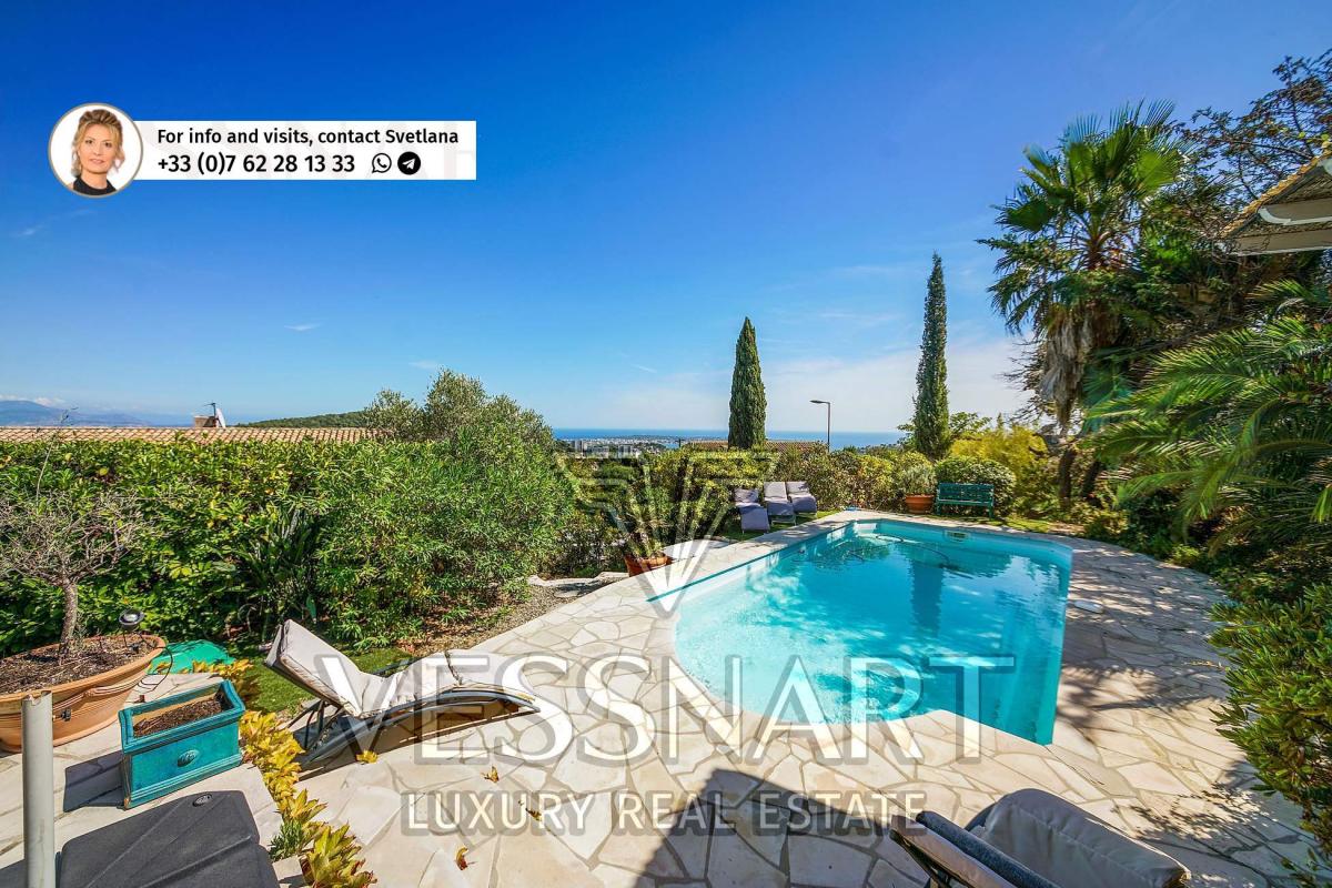 Charmante  villa à Vallauris avec magnifique vue mer