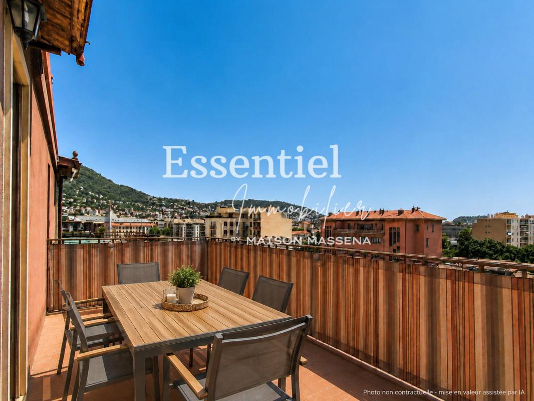 Nice Pasteur – 4 pièces au dernier étage avec terrasse et vue dégagée