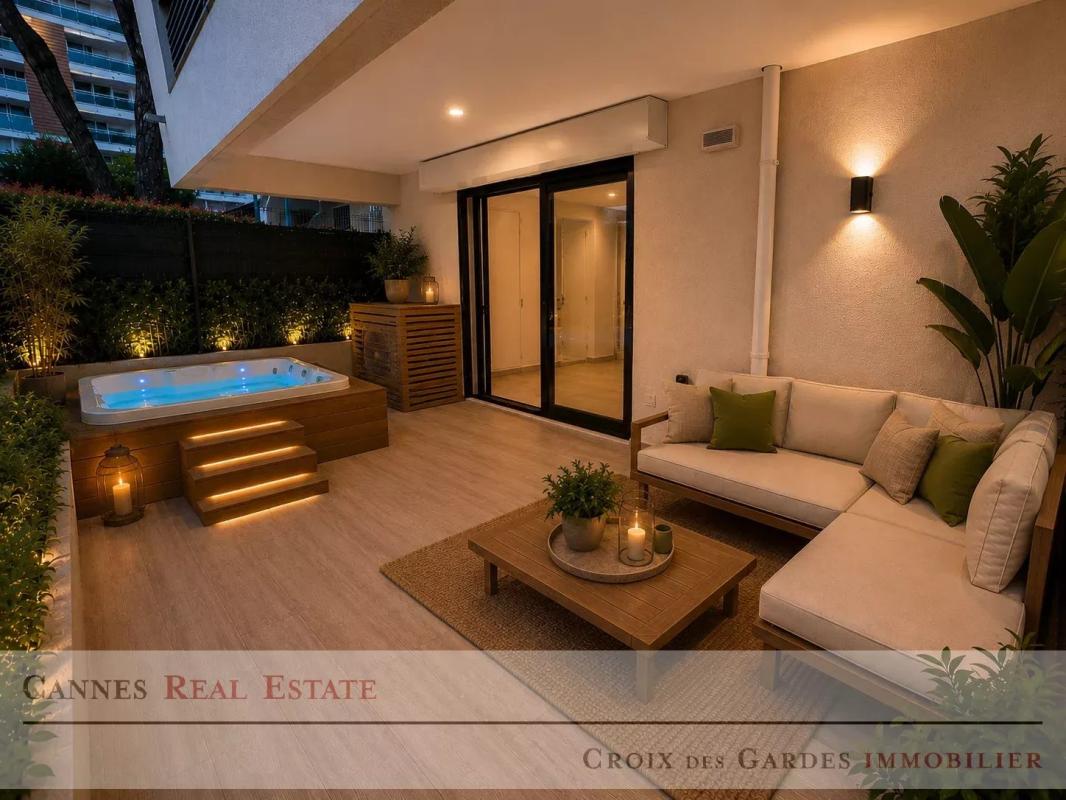 Cannes – Studio avec Terrasse, Jardin Privatif et Parking dans Résidence Neuve