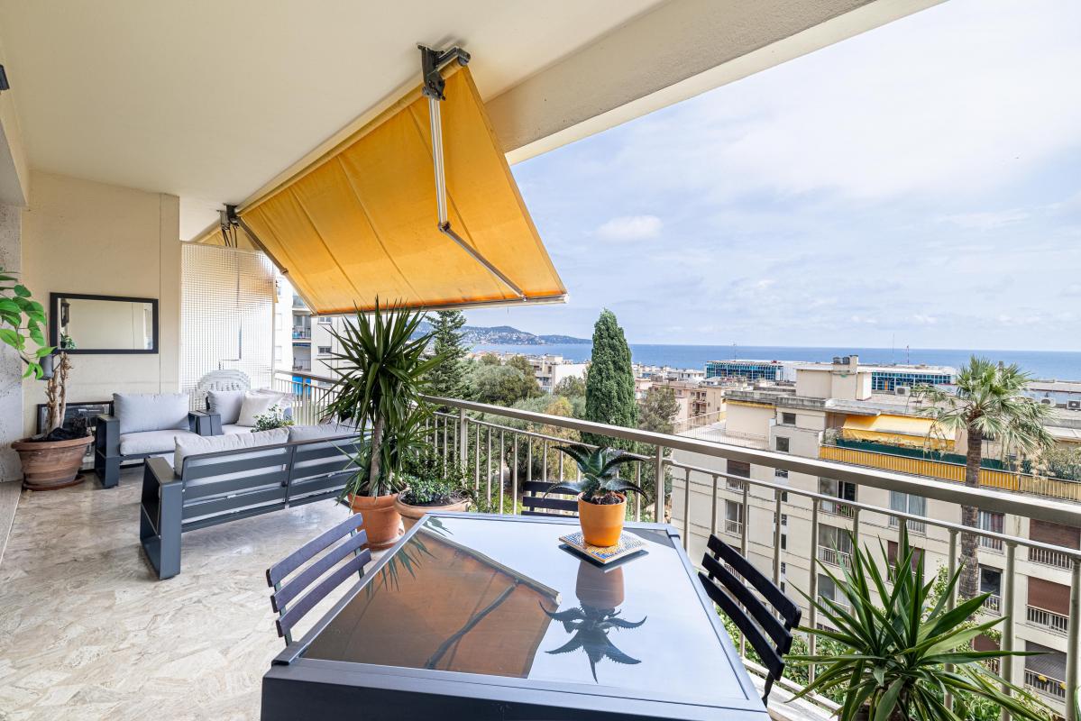 NICE Fabron 3P 78m² terrasse vue mer cave stationnement collectif