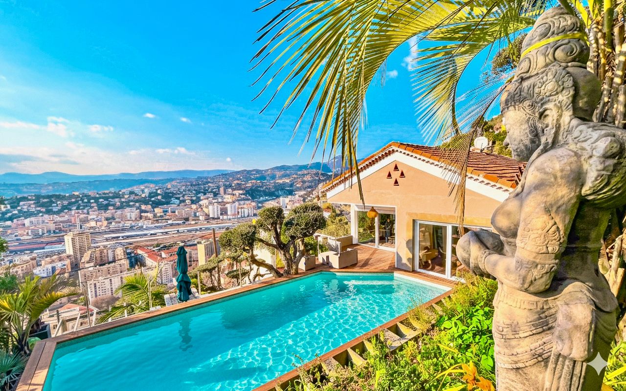 NICE /VILLA 6 pièces - 145 m2/PISCINE/TERRAIN DE 855m2/PARKINGS