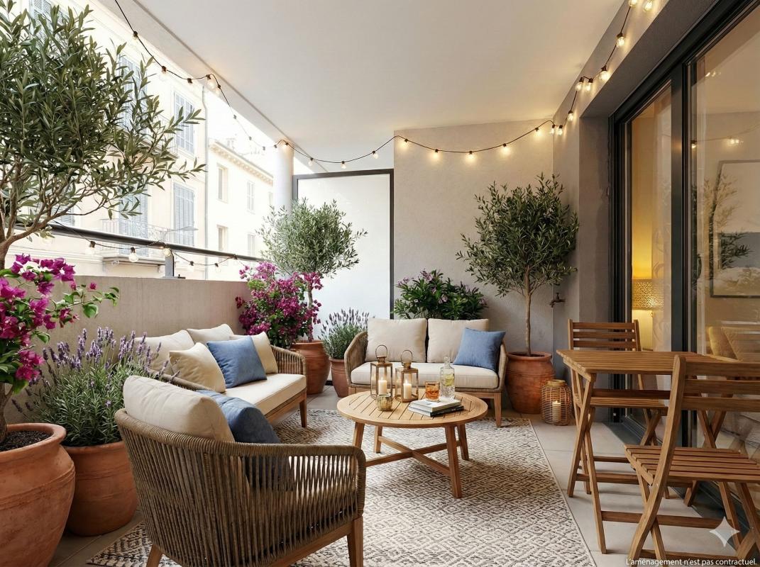 Appartement 2P, 42,2 m², terrasse – Centre de Cannes, secteur limite Banane