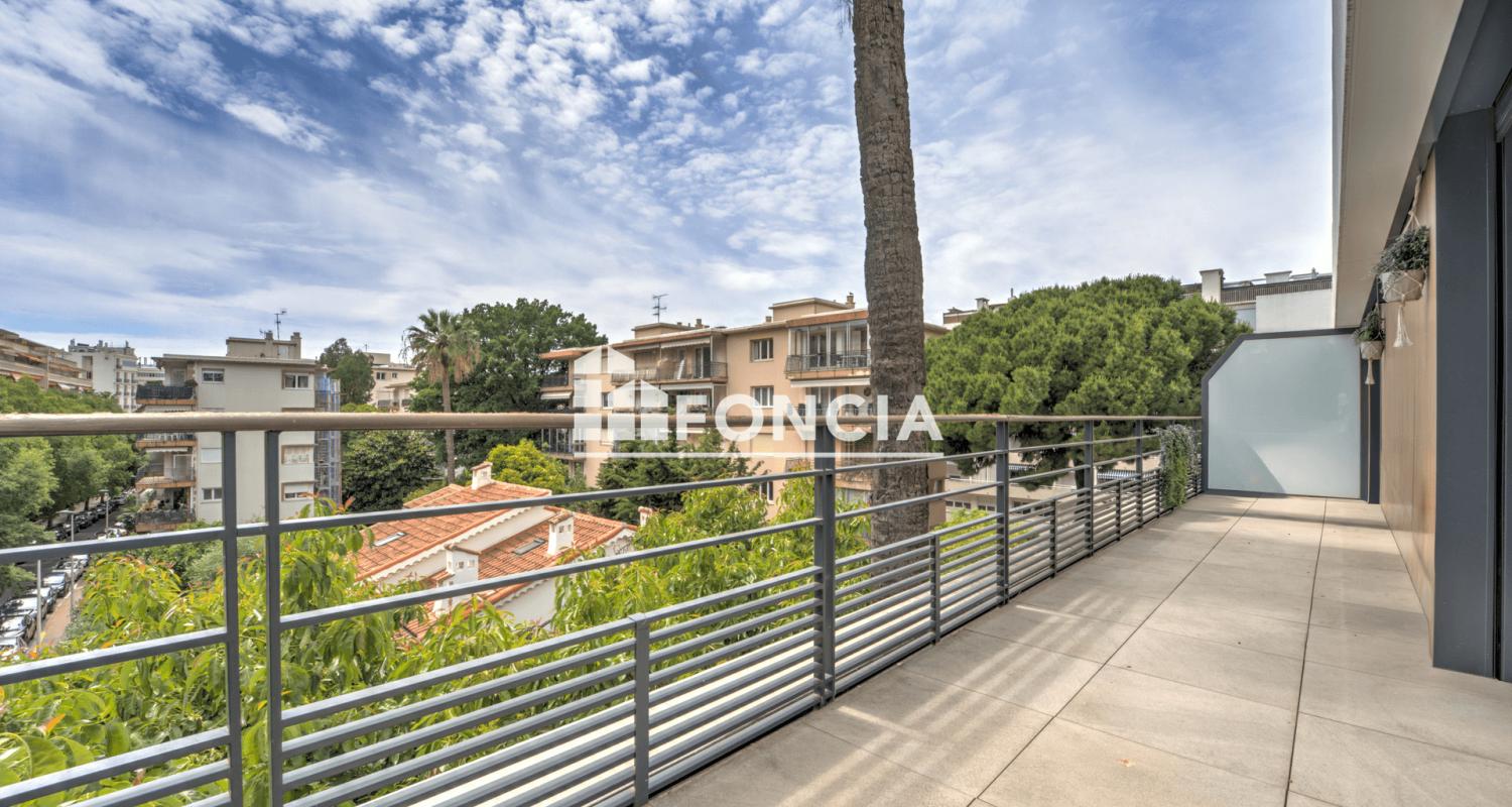 CANNES CENTRE MARECHAL JUIN/LACOUR/CIRRODE DERNIER ETAGE T3 58M2+TERRASSE 29M2 DANS RÉS. STANDING NEUVE VILLA CANOA