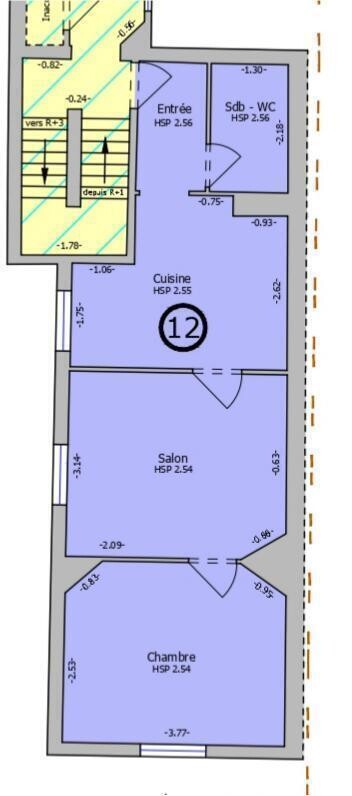 Appartement T2 / place de stationnement et greniers