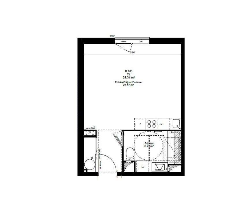Appartement à louer, 1 pièces, 32 m², Albertville