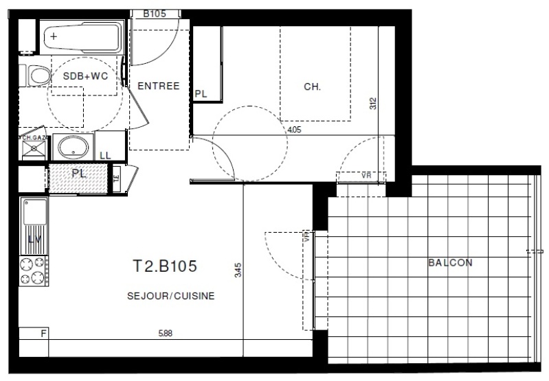 Appartement à louer, 2 pièces, 42 m², Clermont Ferrand