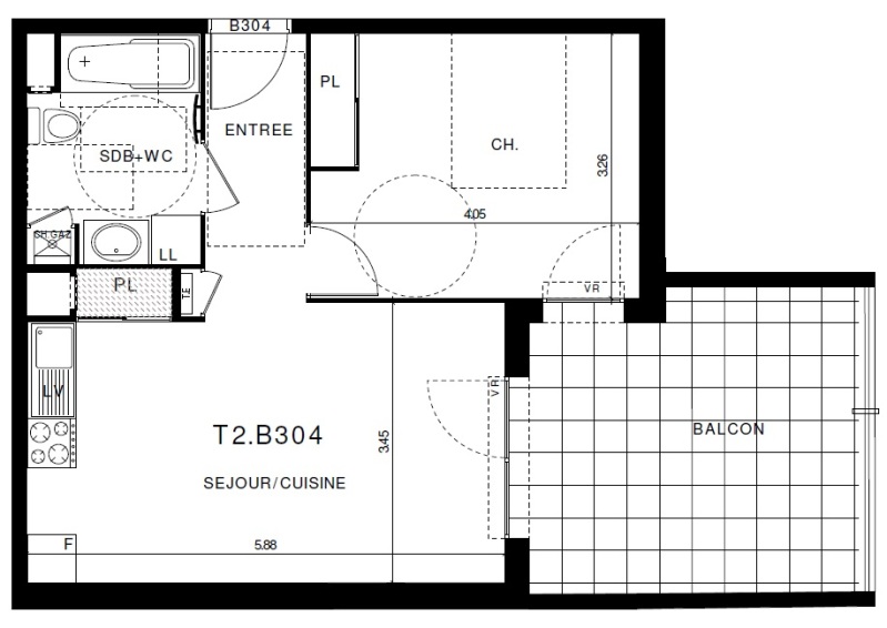 Appartement à louer, 2 pièces, 43 m², Clermont Ferrand