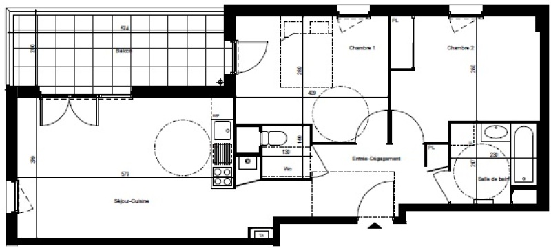 Appartement à louer, 3 pièces, 62 m², Cluses