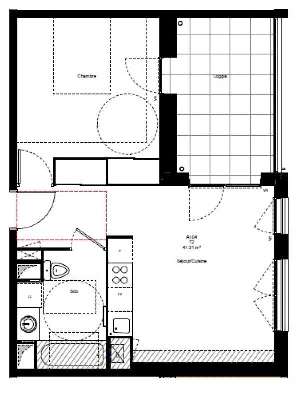 Appartement à louer, 2 pièces, 41 m², Grenoble