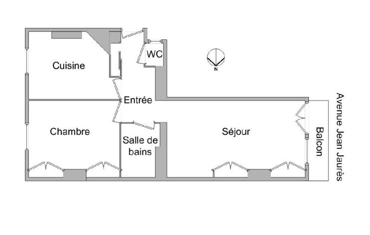 Appartement à louer, 2 pièces, 54 m², Lyon 7eme Arrondissement