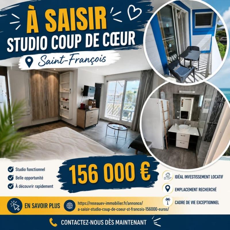 Appartement à vendre, 1 pièces, 25 m², Saint Francois