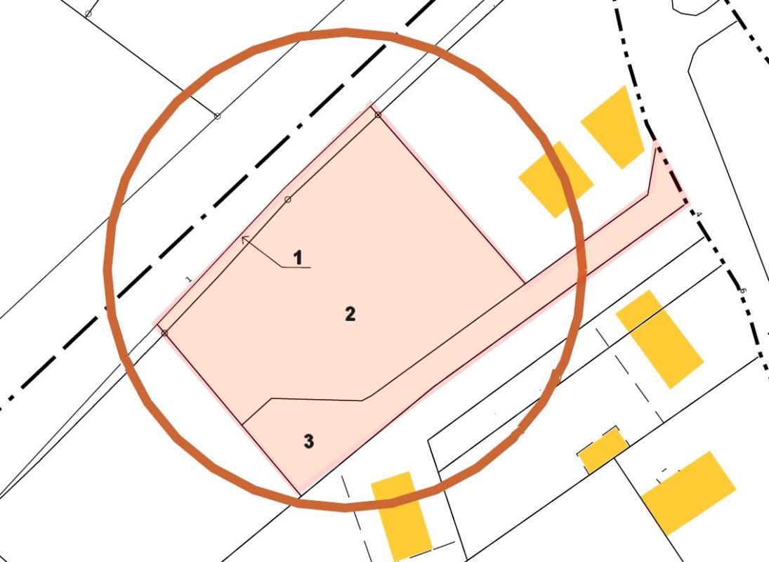 Allériot - Terrain à bâtir de 1814 m² avec un chemin supplémentaire d'accès de 594 m² en indivision