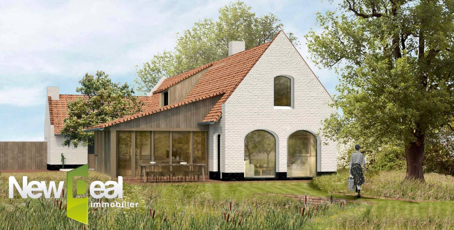MAISON A RENOVER SUR TERRAIN A BATIR / 19,5 METRES DE FACADE / SAMEON