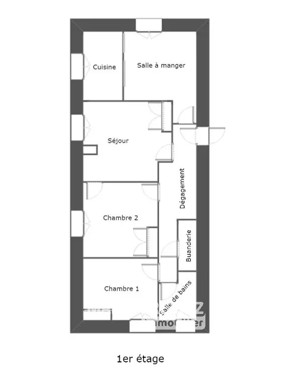 Appartement T3 avec parking + cave - Photo 2