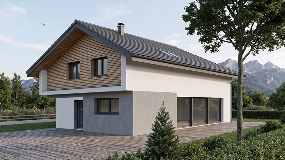 Maison neuve à Cervens