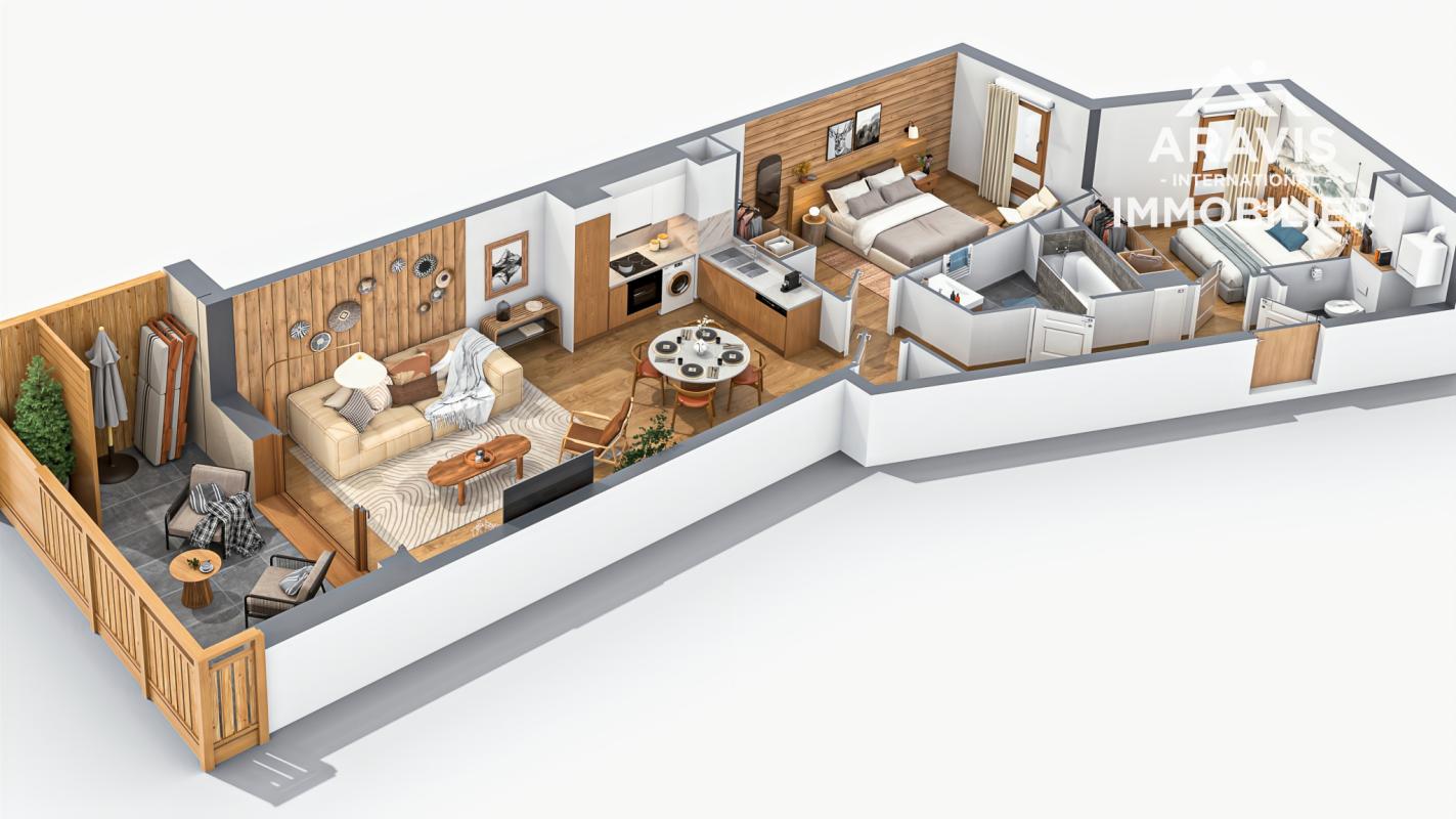 Appartement à vendre, 3 pièces, 67 m², Saint Jean De Sixt