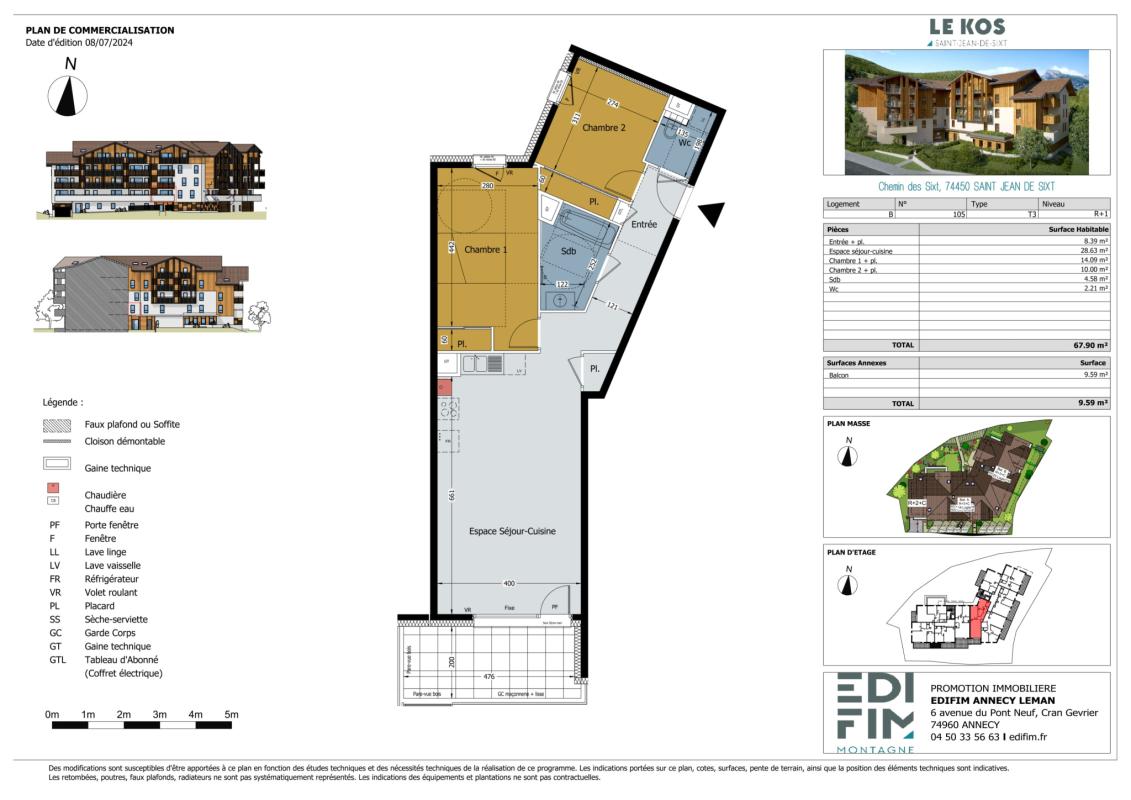 Bel appartement T3 au coeur du village - Photo 2