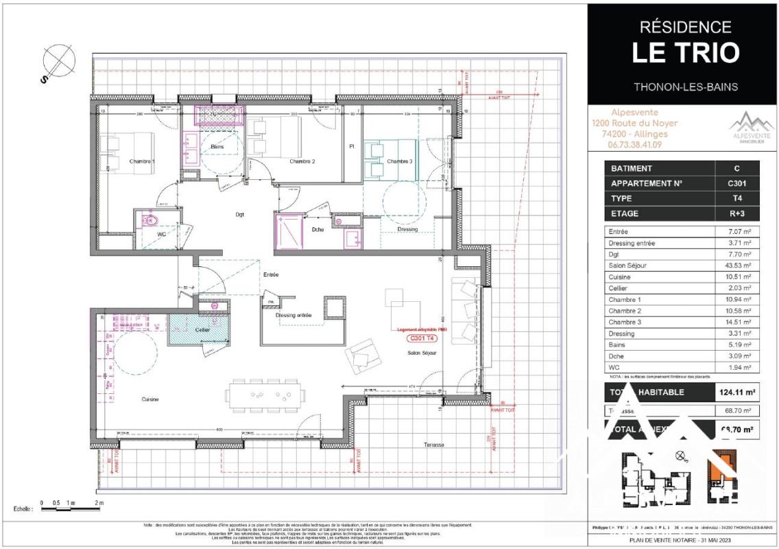 Appartement à vendre, 4 pièces, 124 m², Thonon Les Bains