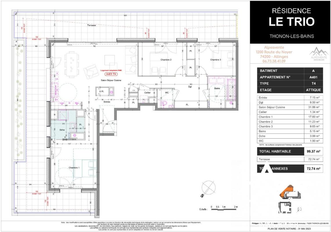 Appartement à vendre, 4 pièces, 99 m², Thonon Les Bains