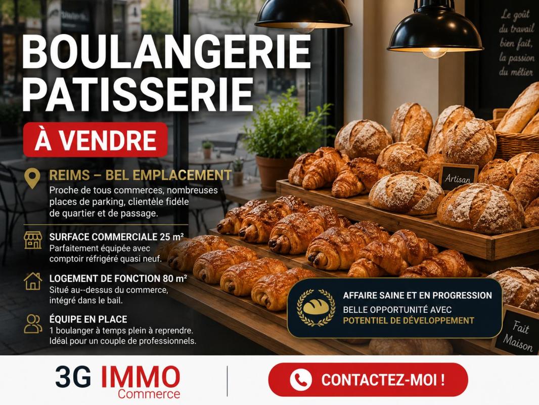 Vente fonds de commerce Boulangerie - Patisserie à Tinqueux