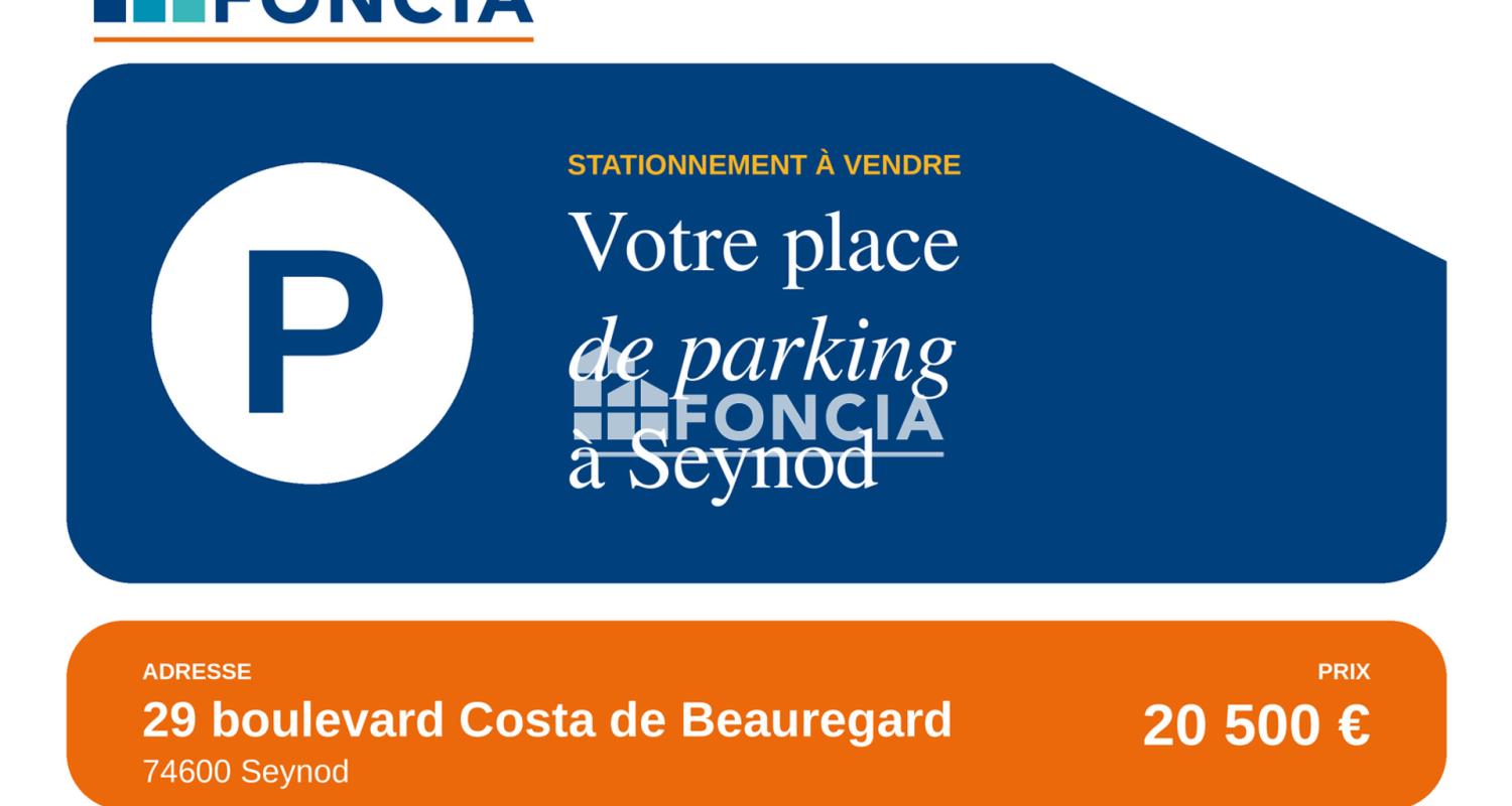 Place de parking sécurisée à vendre — Annecy-Seynod — 20 500 €