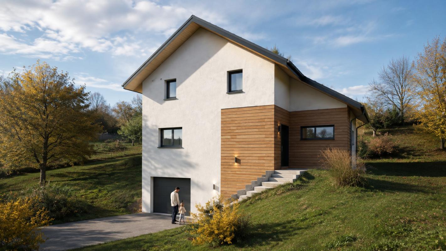 Projet de maison ossature bois sur sous sol Bonneville 74130