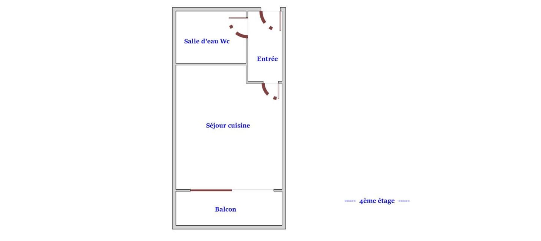 Appartement 1 Pièce(s) Paris 20eme Arrondissement
