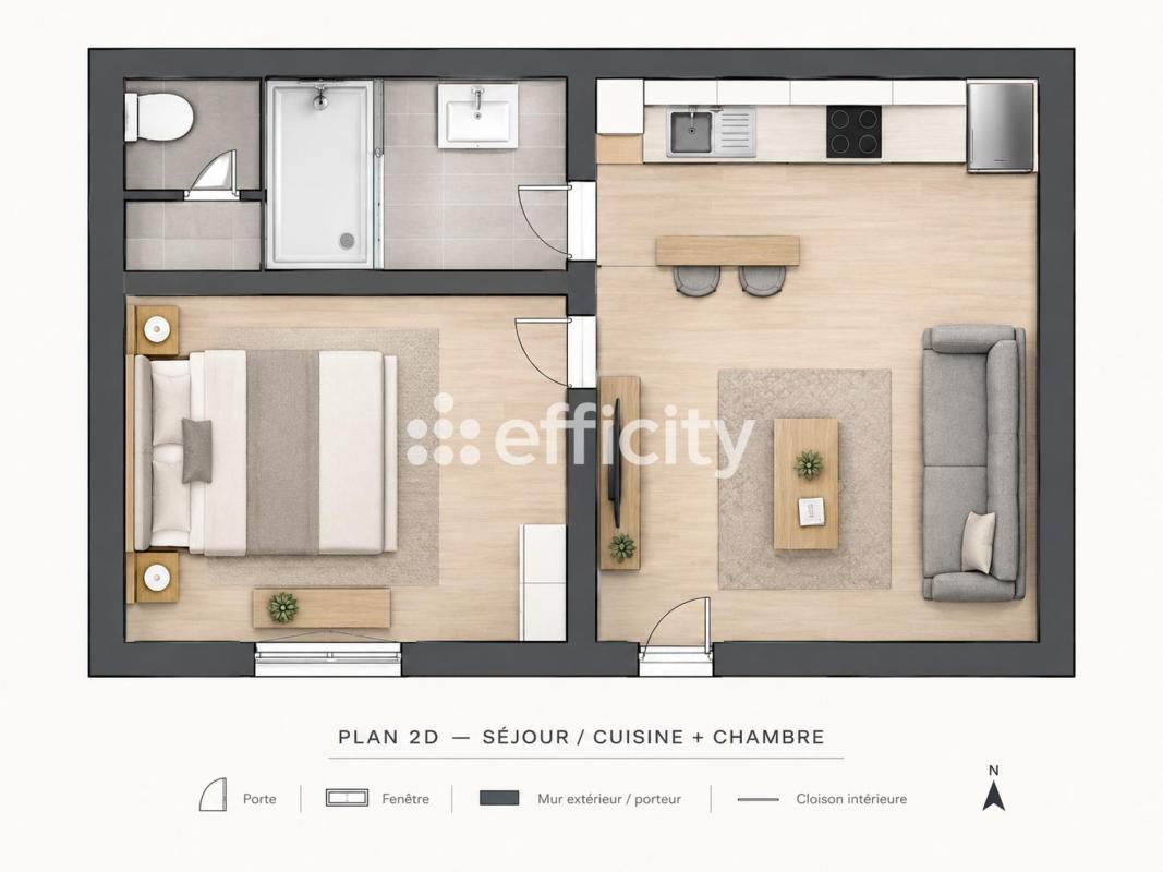 Appartement 2 Pièce(s) Saintes - Photo 8