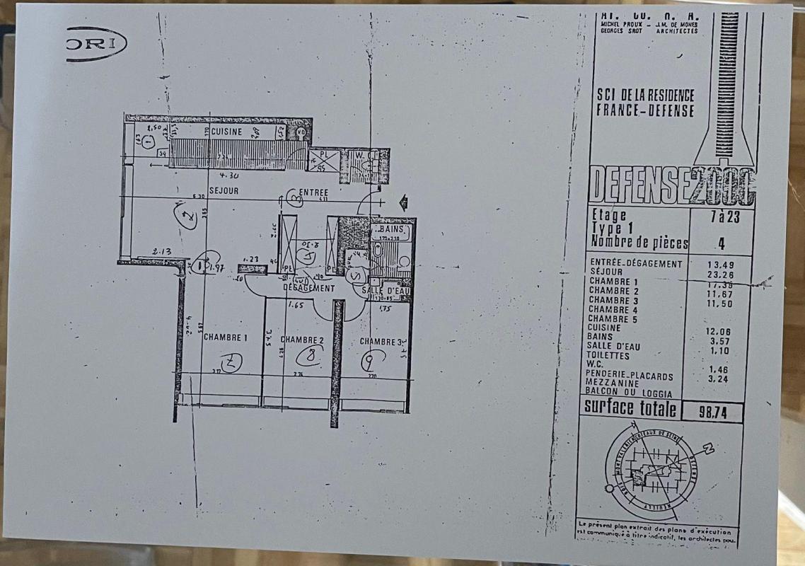 Appartement à vendre, 4 pièces, 101 m², Puteaux