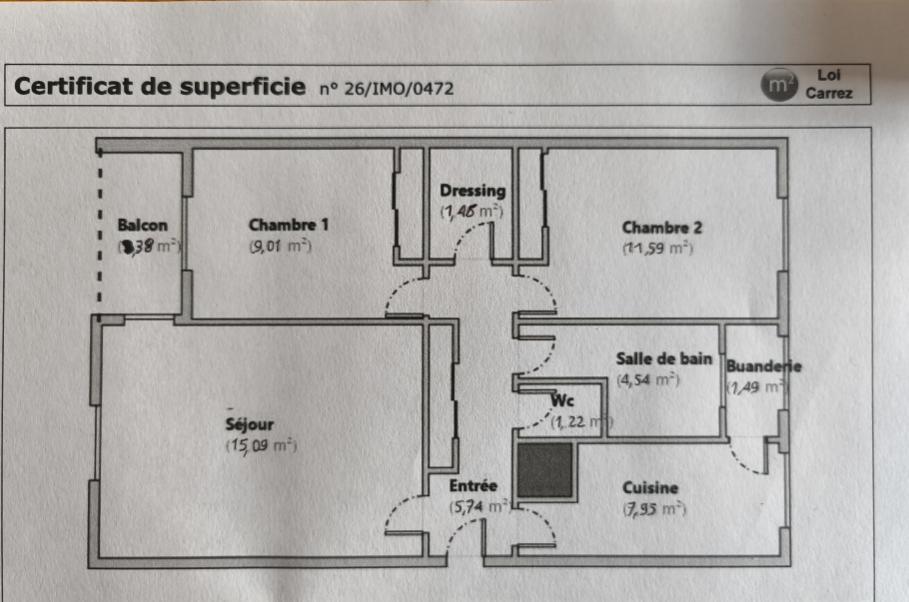 BEAU T3 LUMINEUX  DE 58,09 M2 AVEC PARKING SECURISE ET  PROXIMITE IMMEDIATE DE TOUTES COMMODITES (gare sncf, bus, commerces, écoles, centres médicaux...) A TRAPPES CENTRE-JAURES (Gare-Mairie) - Photo 5
