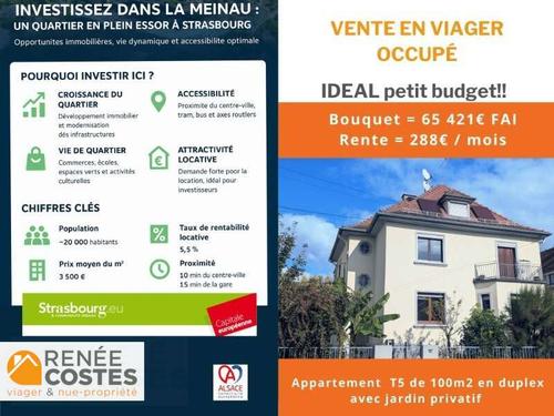 Viager occupé - F66-H70 ans - STRASBOURG (67100)