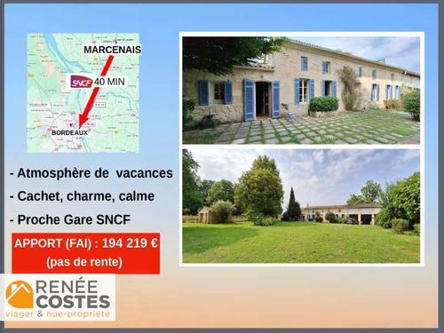 Vente en nue propriété - F88 ans - MARCENAIS (33620)