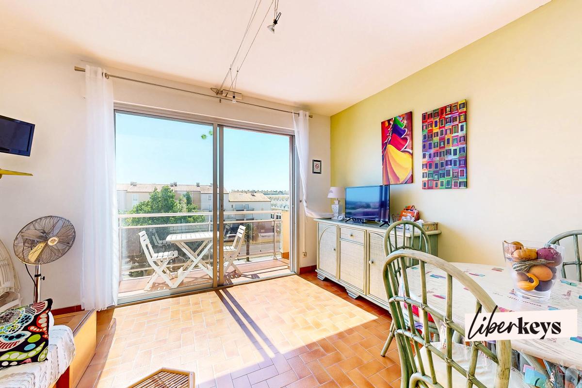 Port-La-Nouvelle : Appartement T2 traversant et lumineux–double extérieur vue mer/lac