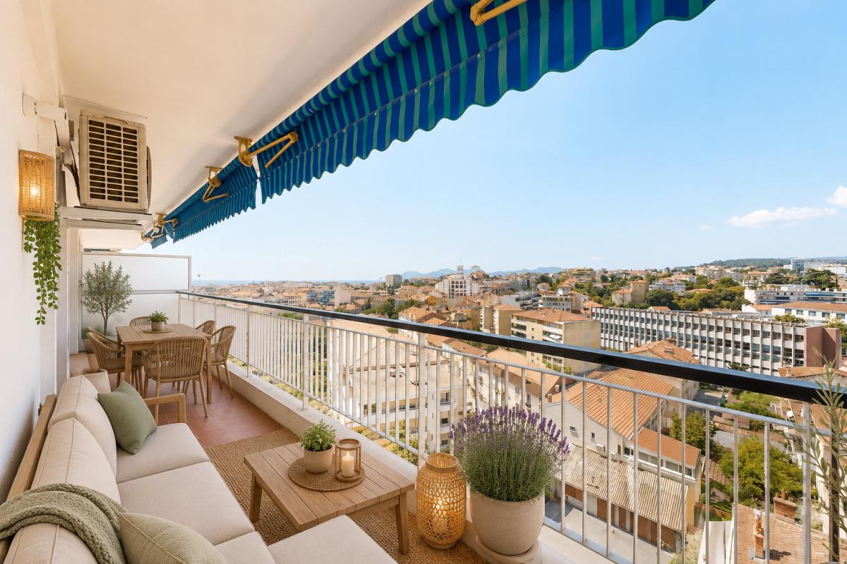 Cannes Montrose - 2 pièces 50m2 - Dernier étage - Vue mer - Cave - Garage