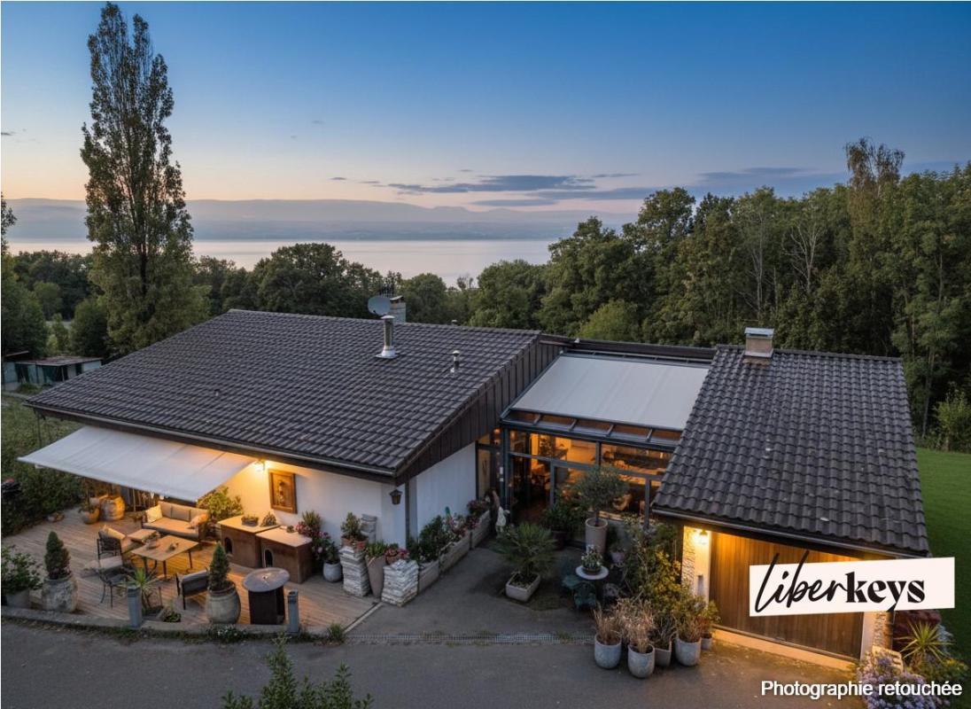 Maison 5 pièces vue panoramique lac Léman - Champanges