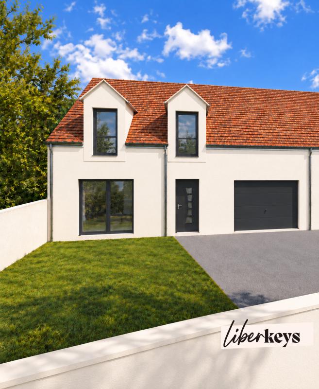 SONCHAMP - Proche Rambouillet / Terrain à bâtir 1069 m 2 avec projet maison 4 chambres