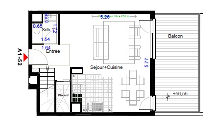 Magnifique Duplex 3 pièces de 68,1m² avec balcon - Miniature 11