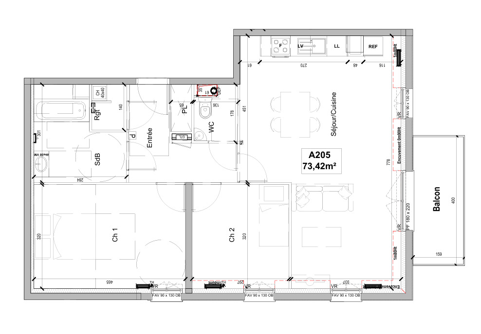 Grand T3 de 73m² - Miniature 10