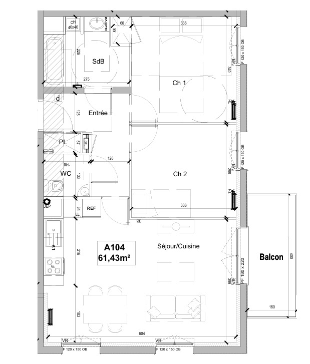Beau T3 de 61m² - Miniature 10