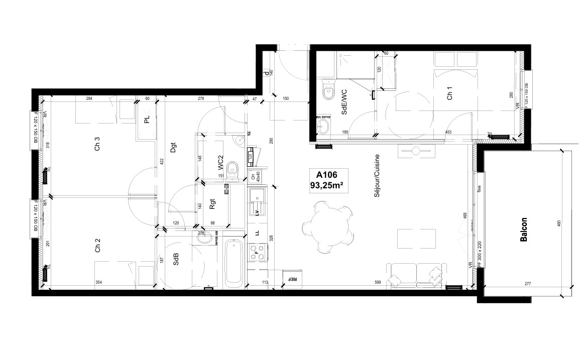 Grand T4 de 93m² - Miniature 11