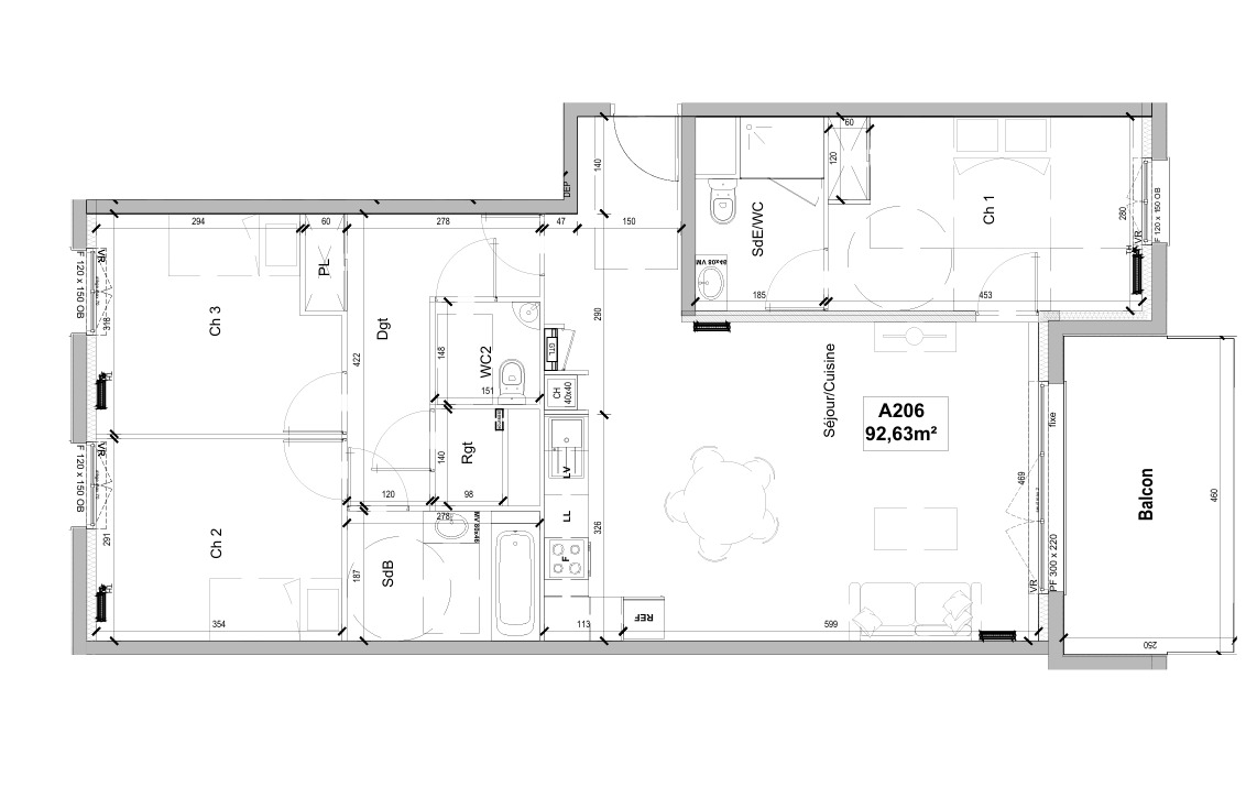 Grand T4 de 92m² - Miniature 9