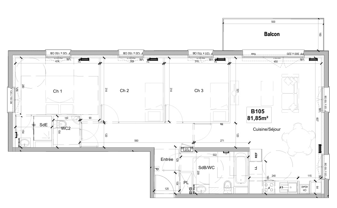 Superbe T4 de 81m² - Miniature 8