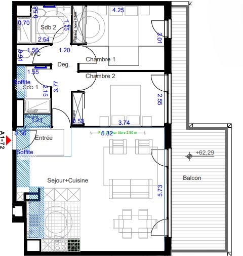 T3 NEUF AVEC BALCON DE 20M² - Miniature 10