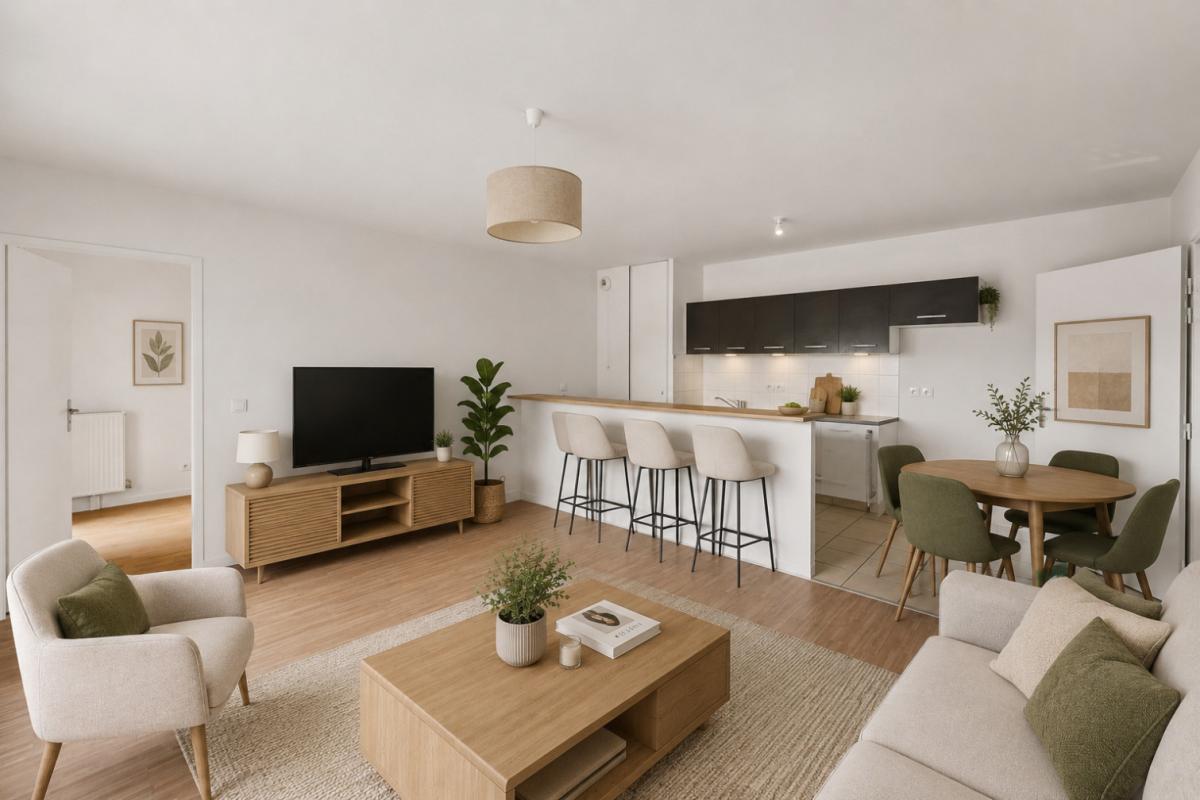 T3 pièces avec balcon - ST OUEN L'AUMONE
