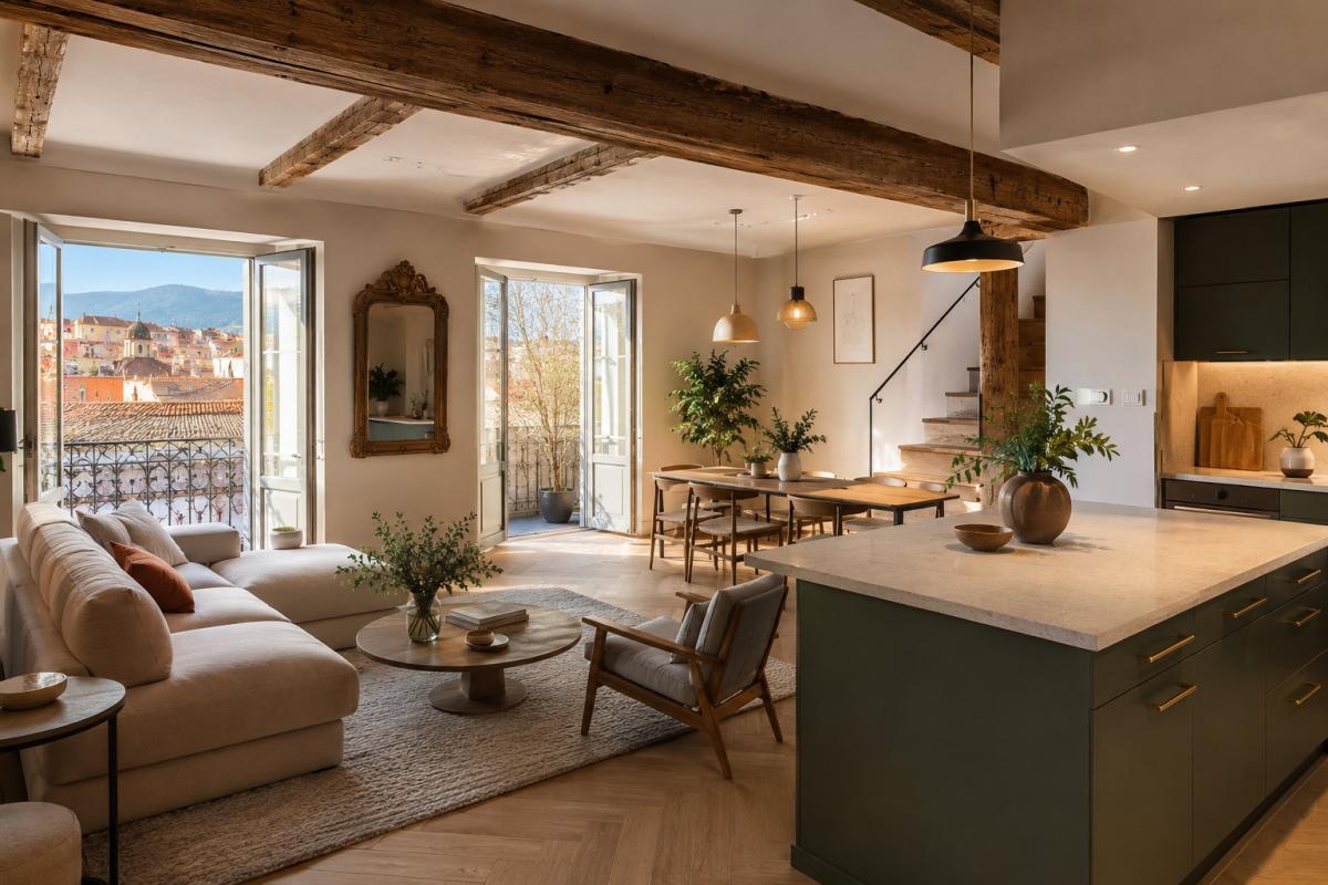Dernier étage – T3 duplex avec balcon – Nice Est, Riquier / Coulée Verte