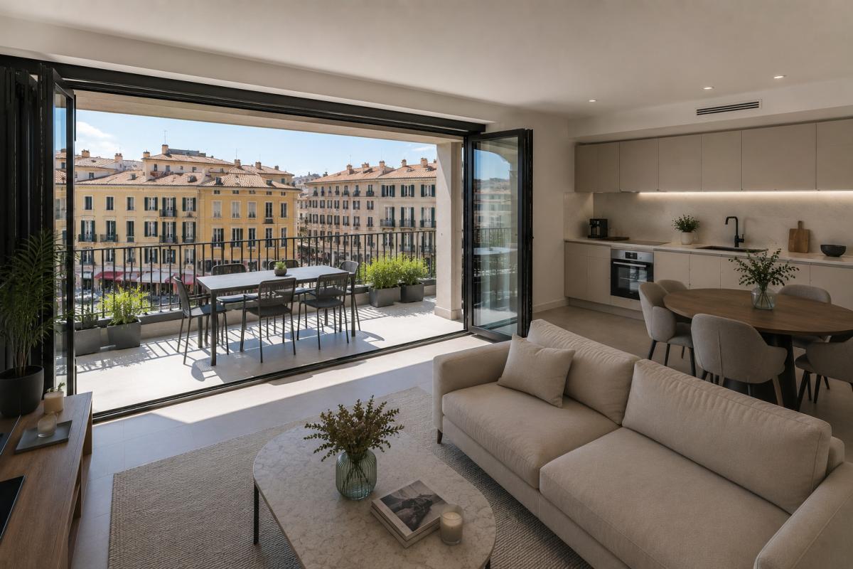 Superbe 3 pièces avec balcon – Secteur Port / Place Garibaldi