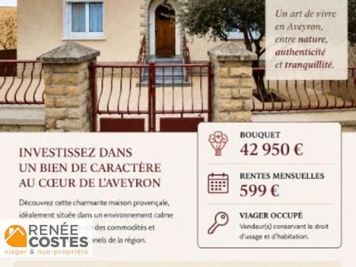 Viager occupé - F80-H84 ans - ROQUEFORT SUR SOULZON (12250)
