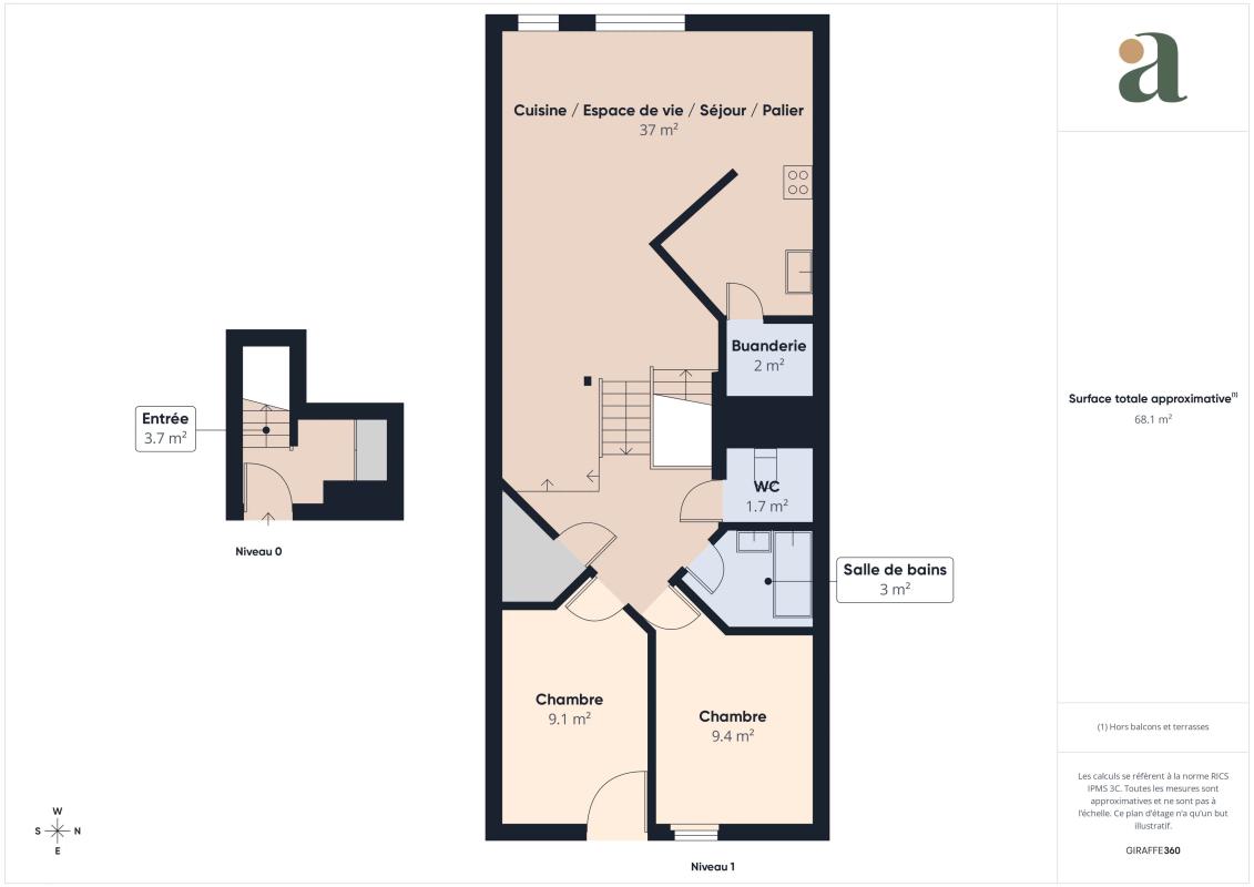 Appartement T3 Duplex – Dernier étage avec vue dégagée – Proche Tramway T2 Pont de Bezons - Photo 3