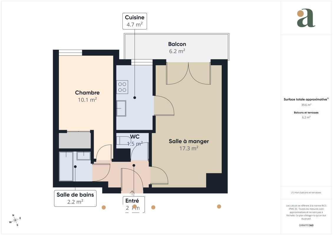 Appartement 2 pièces – 40 m² – Villeneuve-la-Garenne Avenue du Ponant - Photo 3